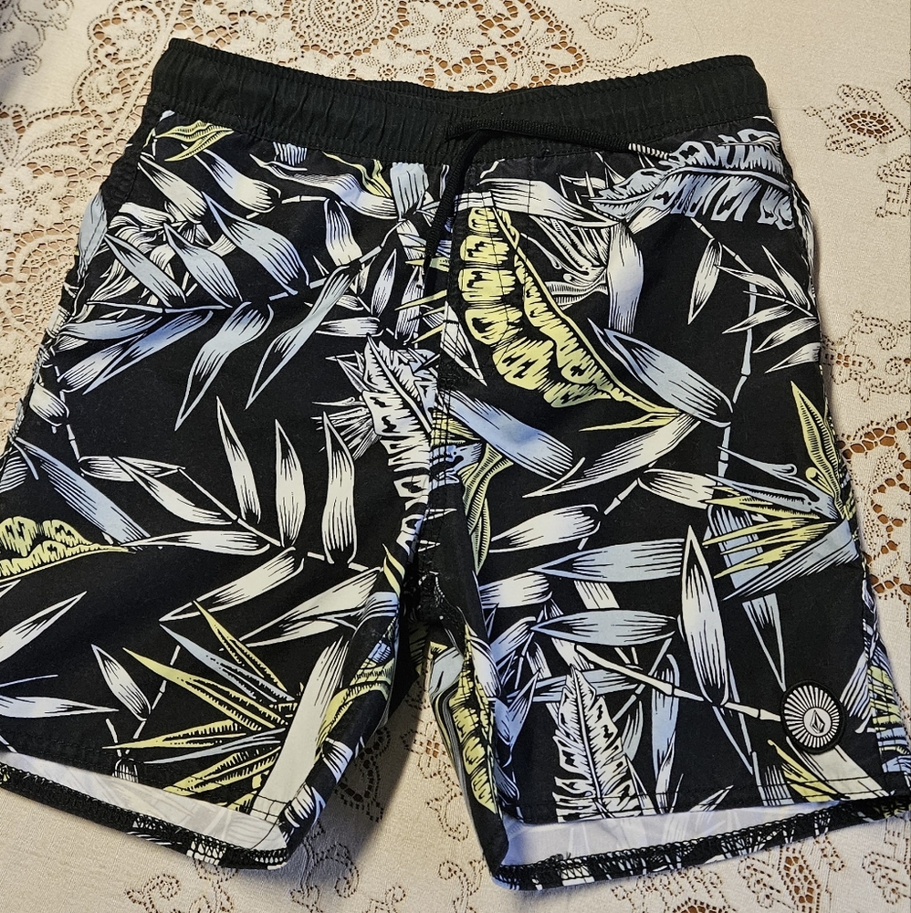 Volcom Black and Yellow Athletic Shorts